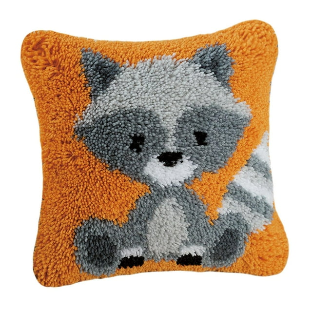 Housse de Coussin Broderie Crochet DIY pour Civette