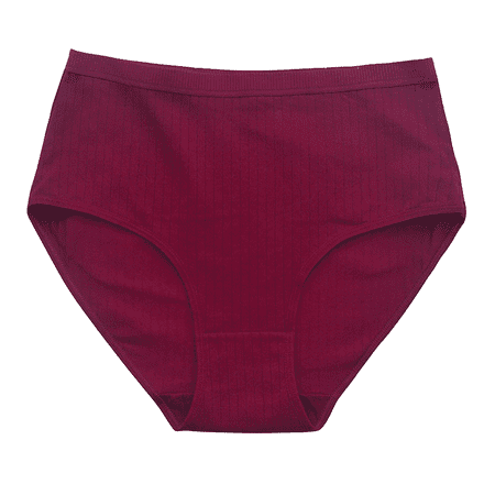 Fulorrnie Underwear for Women Plus Size High Waist Tummy Control Seamless Panties Banded Elastic Stretchable Comfort Panty  Brick Red  M