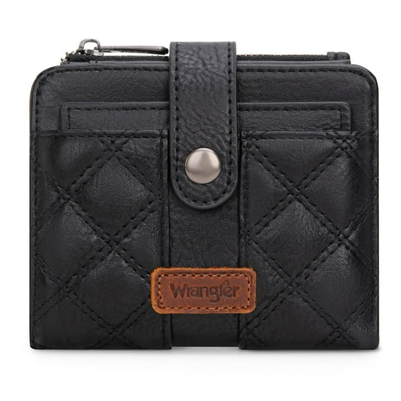 Billetera Montana West Wrangler negra acolchada para mujer