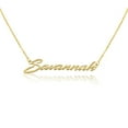 thumbnail image 2 of SuperJeweler Savannah Nameplate Necklace in Gold, 16 inches All Names Available for Women, 2 of 3