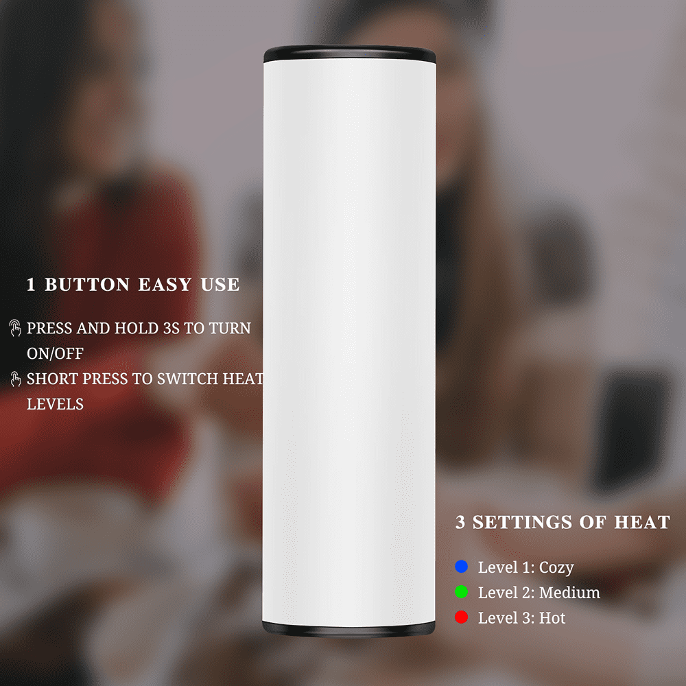 SkyGenius Rechargeable Pocket Hand Warmer for Winter, Power Bank, White