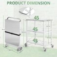 thumbnail image 6 of Dycanpo Foldable Outdoor Grill Cart, Movable 3 Tiers Grill Table,Stainless Steel, 33.8'',White, 6 of 9