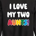 thumbnail image 3 of Instant Message - I Love My Two Aunts - Toddler & Youth Crewneck Fleece Sweatshirt, 3 of 6