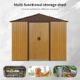 thumbnail image 4 of CarButler 8x4ft Metal Outdoor Storage Shed with Lockable Sliding Doors for Garden Backyard Patio Lawn Coffee, 4 of 7