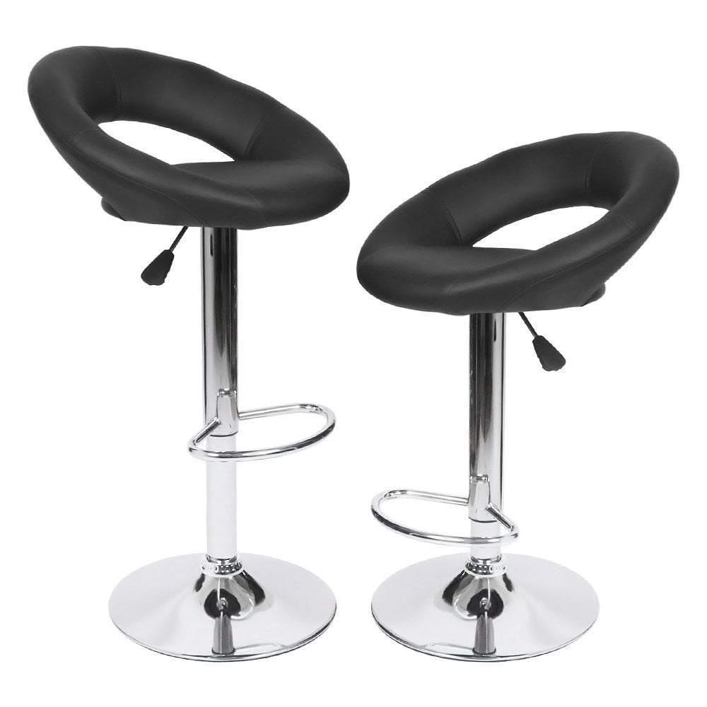 Homall Swivel Black Bonded Leather Adjule Hydraulic Bar Stool Departments