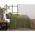 thumbnail image 5 of Brooklyn Loom Oversized Marshmallow Plush 100% Microfiber Polyester Olive Green 3-Piece Queen Comforter Set, Solid Casual themed, Adult Bedding, OEKO-TEX Certified, 5 of 10