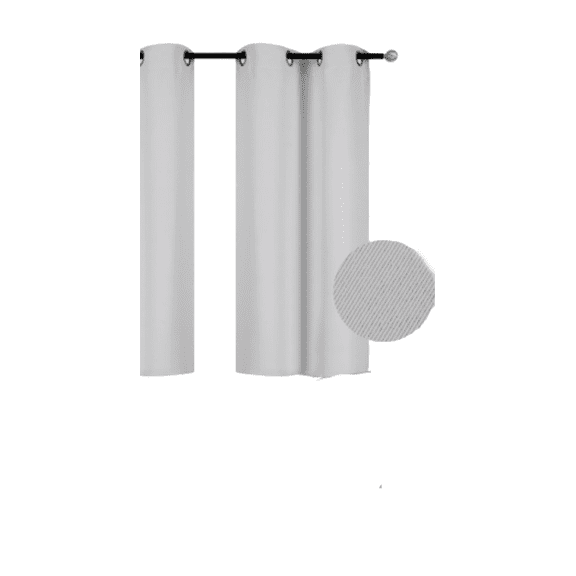 Gorgeous Home Linen 1pc Unlined Blackout Short Window Curtain Grommets Panel 28"Wide x 54"Long Solid Color White