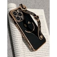 thumbnail image 1 of Funda de teléfono con banda para la muñeca y cara sonriente, cubierta enchapada a prueba de golpes para iPhone 14, 11, 12, 13 Pro Max, Mini, 7, 8 Plus, XS, XR, X, SE Fivean unisex, 1 of 2