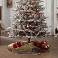 thumbnail image 4 of Balery Country Farm Morning Rooster Printed Christmas Tree Skirt , Merry Christmas Party Christmas Tree Decoration,Adjustable Tree Skirt-36", 4 of 6