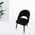 thumbnail image 3 of Funda para silla curvada Macarena poliéster negro para bodas conferencias hogar comedor, 3 of 8