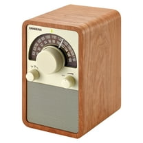 Sangean WR-15 Tabletop Retro Wooden Cabinet AM/FM Analog Radio Receiver, Walnut, WR-15WLPT