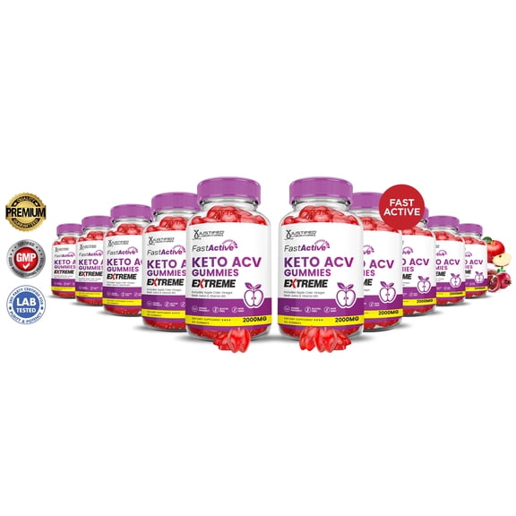(10 Pack) Fast Active Keto Extreme ACV Gummies 2000mg Dietary Supplement 600 Gummys