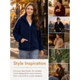thumbnail image 6 of Cuteduck Womens Sherpa Jacket Fuzzy Fleece Zip Up Winter Hoodies Coat, S-2XL, 6 of 9