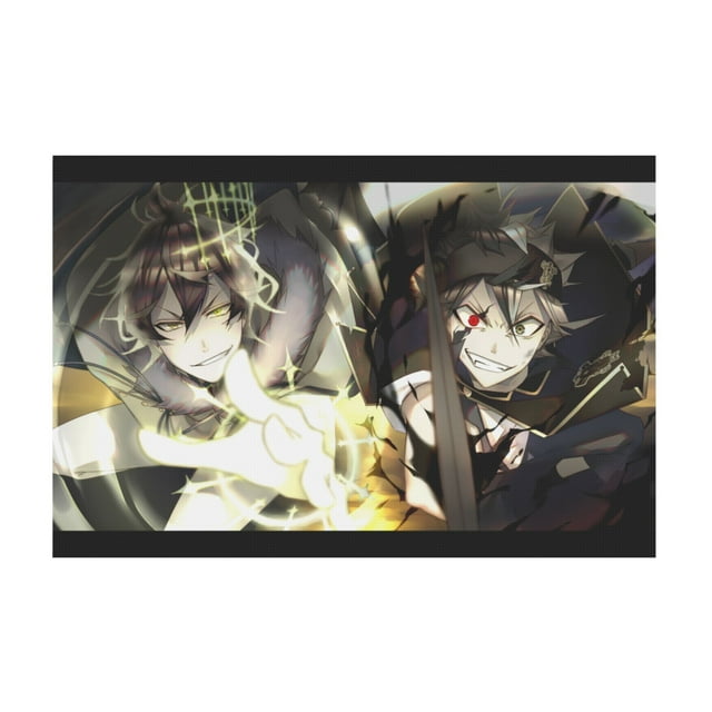 Qingyee Anime Canvas Poster Polyester Multi Size Decorative Poster,Black Clover Poster Anime Paint Decorative Poster