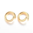 thumbnail image 2 of 200 pc 304 Stainless Steel Open Jump Rings Metal Connectors for DIY Jewelry Crafting and Keychain Accessories Real 18K Gold Plated 18 Gauge 6x1mm, 2 of 2