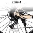 thumbnail image 3 of HILAND 26" Electric Bike for Adults with 500W Brushless Motor, 40Miles 20MPH Electric Mountain Bike with 36V 7.8AH Removable Battery UL2849,Beige, 3 of 7
