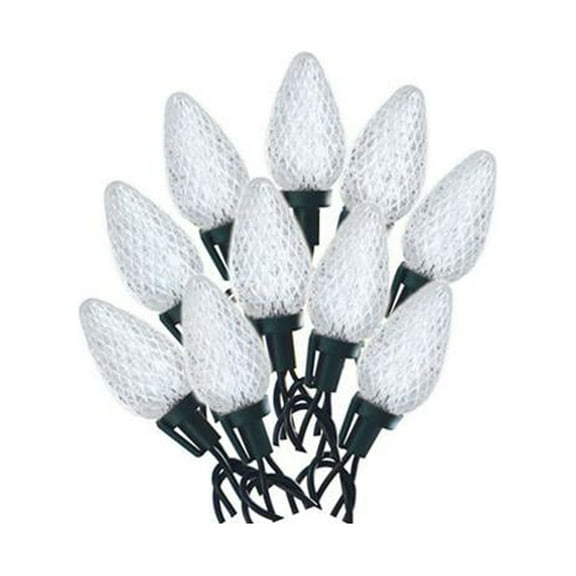 Holiday Wonderland 47656-88A Holiday LED 25-Light Set, C9, Cool White, Faceted - Quantity 1