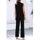 thumbnail image 4 of Conjunto PRETTYGARDEN Chaleco sin Mangas Pantalones de Pierna Ancha Negro Talla S, 4 of 7