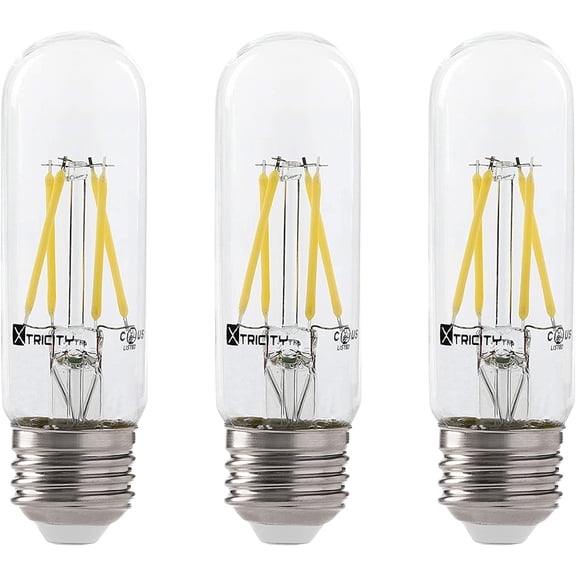 Xtricity T10 Tubular LED Light Bulb, 4.5W(50W Eqv), 400 Lumens, 3000K, E26 Medium Base (3 Pack)