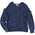 thumbnail image 1 of Suéter con flecos gruesos Ralph Lauren para mujer azul extragrande, 1 of 1
