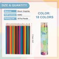 thumbnail image 2 of Uxcell 18 Colors Coloring Pencils Set, Soft Core Colored Pencils Hexagonal Shape Coloring Drawing Pencil (Green Bucket), 2 of 5