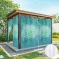 thumbnail image 6 of Outdoor Curtains for Patio Waterproof, Turquoise Boho Outdoor Privacy Panels Grommet, Oriental Abstract Motifs Traditional Bohemian Blackout Outside Curtains for Porch/Cabana 54"x108", 1 Panel, 6 of 8