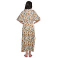 thumbnail image 3 of Moomaya Women Cotton Maternity Kimono Kaftan Long Maxi Dress Clothing, 3 of 5