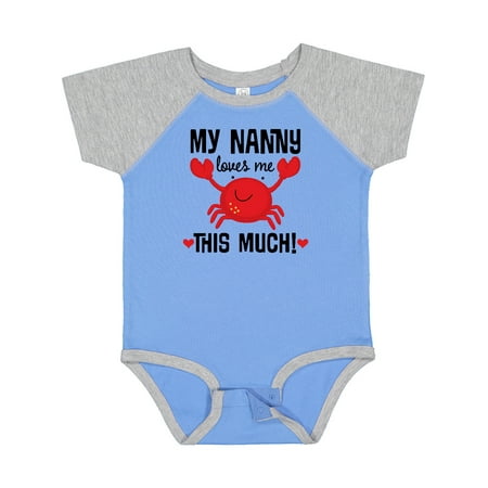 

Inktastic Nanny Loves Me Grandson Gift Baby Boy or Baby Girl Bodysuit