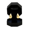 thumbnail image 4 of Brilliance Fine Jewelry Women's Ribbed Earring in 14KT Gold Plated Sterling Silver, 4 of 4