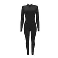 thumbnail image 6 of Jumpsuit Women'S Solid Color Sexy Tight Zipper Jumpsuit,Black Women'S Polyester Jumpsuit L, 6 of 7
