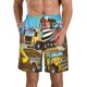 thumbnail image 1 of Balery Different Construction Site Vehicles Traje de Baño Estilo Hawaiano para Hombre, Shorts de Secado Rápido con Bolsillos-Medium, 1 of 6