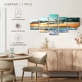 thumbnail image 4 of Elephant Stock Retro Cancun Beach Wall Art - Horizontal Multi Panel Canvas - Living Room Wall Decor - Beach Multi Panel - Blue And Orange Decor - 42" x 19", 4 of 4
