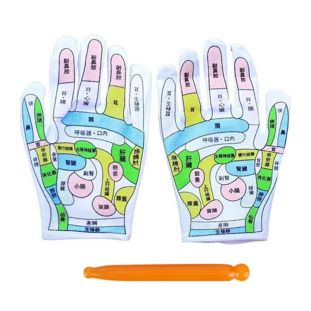 Gants de Réflexologie Acupression Outils de Réflexologie Spa des Mains Massage UK X8Z0