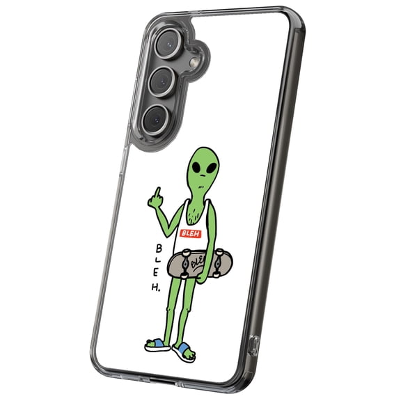For Samsung Galaxy S21 Plus, Hybrid Clear, Bleh Alien Wht Print, USA