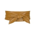 thumbnail image 1 of Cinturones Obi de Talla Grande para Mujeres INSPIRE CHIC para el Día de la Madre, Cinturón Anudado de Autoajuste, Cinturón Ancho para Vestidos, Color Camello 37.40-40.16, 1 of 6
