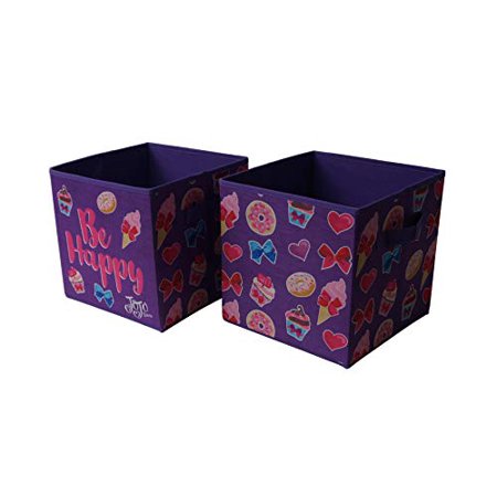 JoJo Siwa Collapsible Storage Cubes, (Pack of 2), Purple