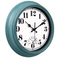thumbnail image 6 of 12 Inch Retro Wall Clock,Indoor and Outdoor,Quartz,Analog,Waterproof,Thermometer,Green, 6 of 6