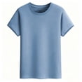 thumbnail image 5 of IhhxPro Men's Short Sleeve Summer Tee Breathable Basic Solid T-Shirt Casual Athletic Fit Lightweight Cotton Everyday Wear XXS-2XL, 5 of 8