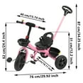 thumbnail image 2 of Toddler Tricycle with Push Handle for Toddler Boys and Girls, 2 of 8