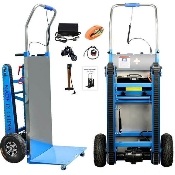 Electric Stair Climbing Hand Truck, 661LBS Load Capacity, Heavy Duty, Blue