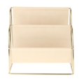 thumbnail image 3 of Organizador de archivos para revistas, estante de almacenamiento de Metal, estante de exhibición de cuero PU, independiente para estante, accesorios Beige Baoblaze revistero, 3 of 8