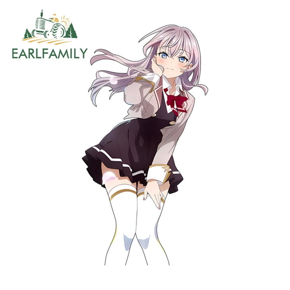 EARLFAMILY 5.1" Cute Anime Girl Alya Car Accessories Sticker Windows Decal