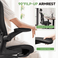 thumbnail image 3 of LUCKLIFE Office Chair High Back Mesh Swivel Ergonomic Chair with Armrests, Black, 3 of 7