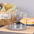 thumbnail image 4 of Glass Saucepan with Clid , 1.5L/50 FL OZ Heat-resistant salad bowl and Pan with Lid, The Handmade Glass Cooking Pot Safe for Pasta Noodle, Soup, Milk, Baby Food, 4 of 10