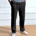 thumbnail image 3 of Raeneomay No Boundaries All Gender Washed Cargo Pants Men's Twill Drawstring Elastic Waist Loose Jogging Pants Casual Overalls Trousers, 3 of 5