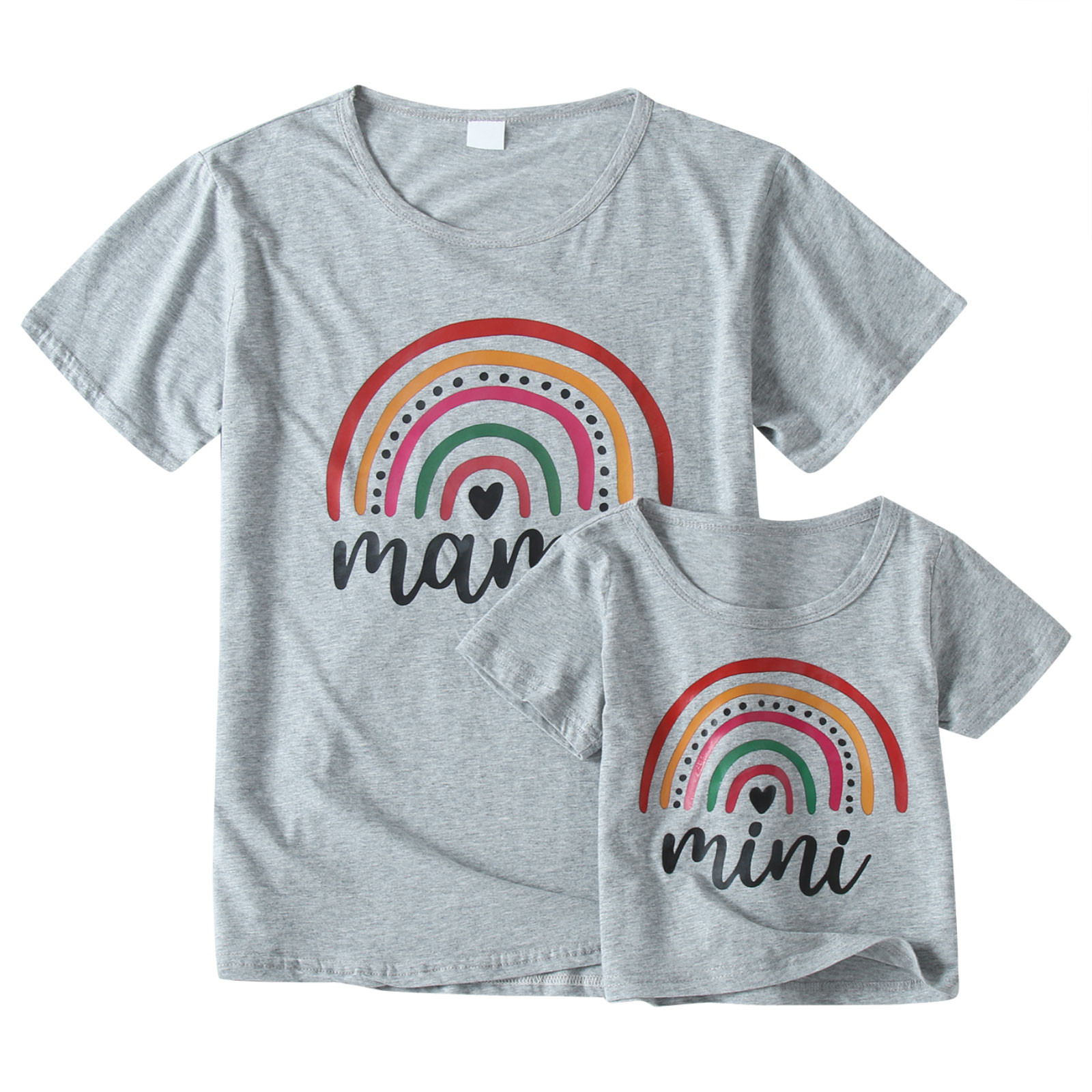 TAIAOJING Mommy and Me Outfits T Short Tops And Blouse Casual Kids Me Summer Clothes Shirt Outfits Sleeve Family Baby Mommy For Toddler Rainbow Tee Girls Girls Tops 2-3 Years - image 3 of 9
