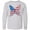 AC-Heather Grey, variant on Inktastic Patriotic Butterfly Long Sleeve Youth T-Shirt