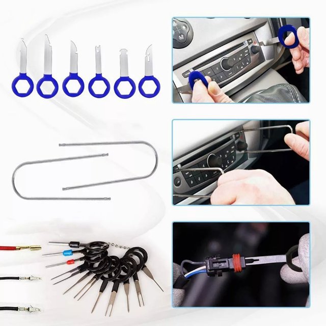 Kit d'Outils de Retrait de Garniture 38 Pcs, Outil de Retrait de Porte, Panneau Audio Stéréo, Outil de Retrait de Garniture Auto, Pinces à Clip avec Sac de Rangement à Fermeture Éclair