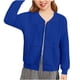 thumbnail image 3 of Cowsor Girls Bomber Jacket Coat Casual Stand Collar Zip Up Lightweight Fall Fashion Jackets Outfits with Pockets, 3 of 6