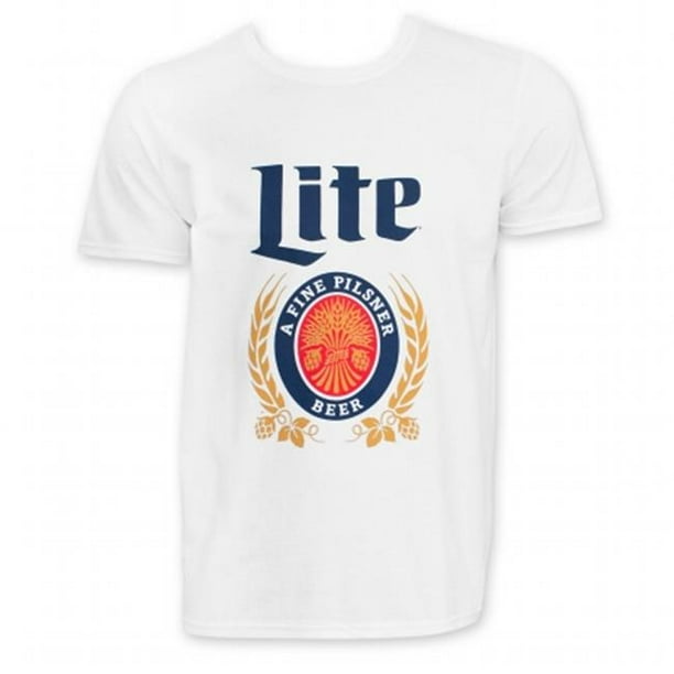 Miller 26982L Lite Logo White T-Shirt&44; Grand